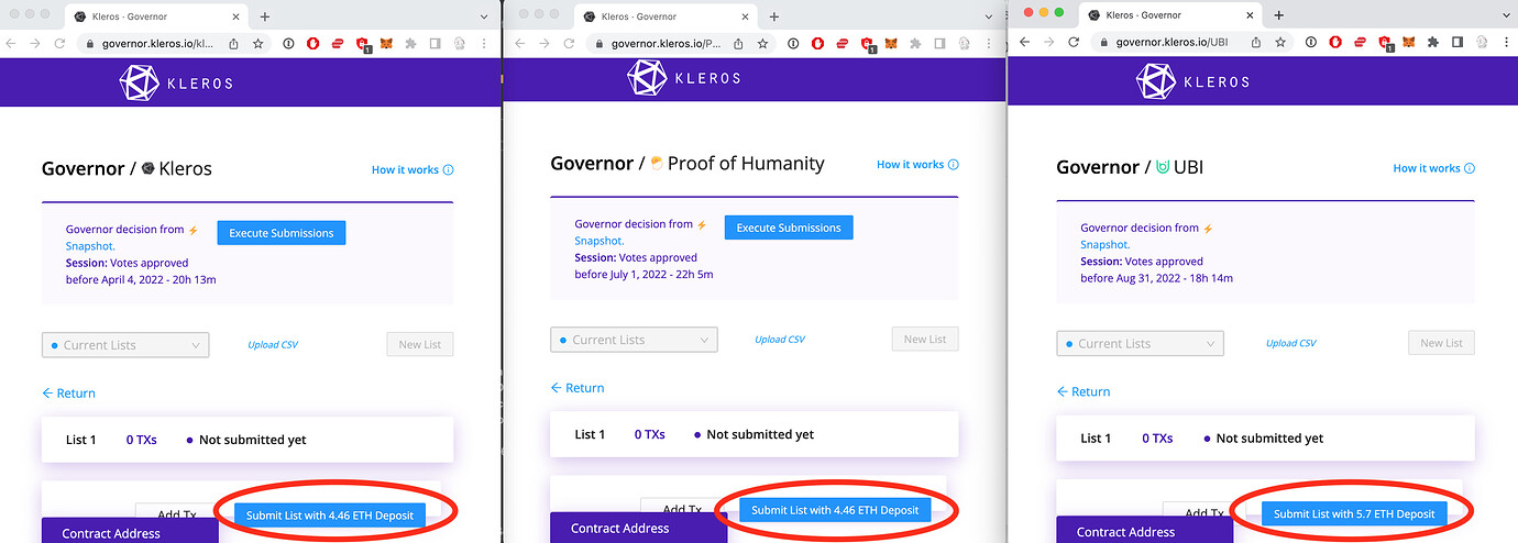Comparison of Governors