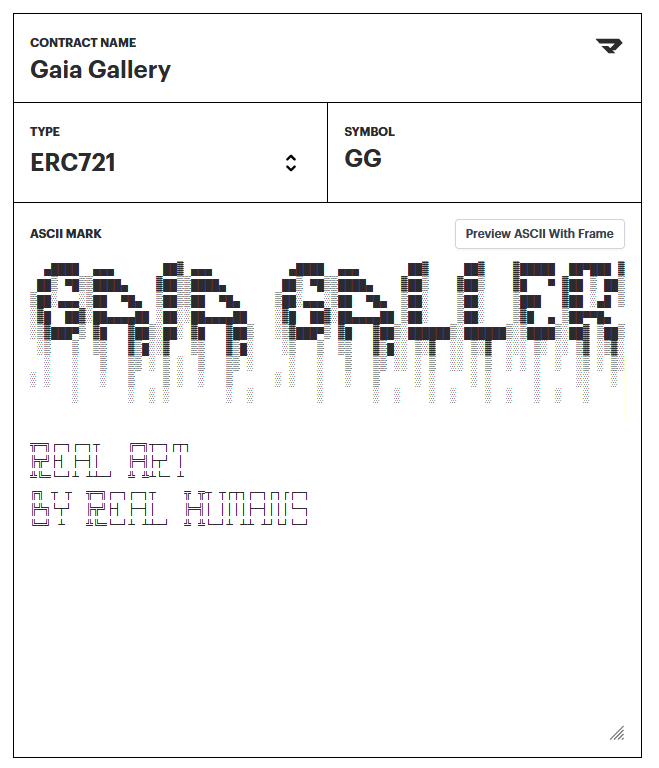 Gaia Gallery Contract